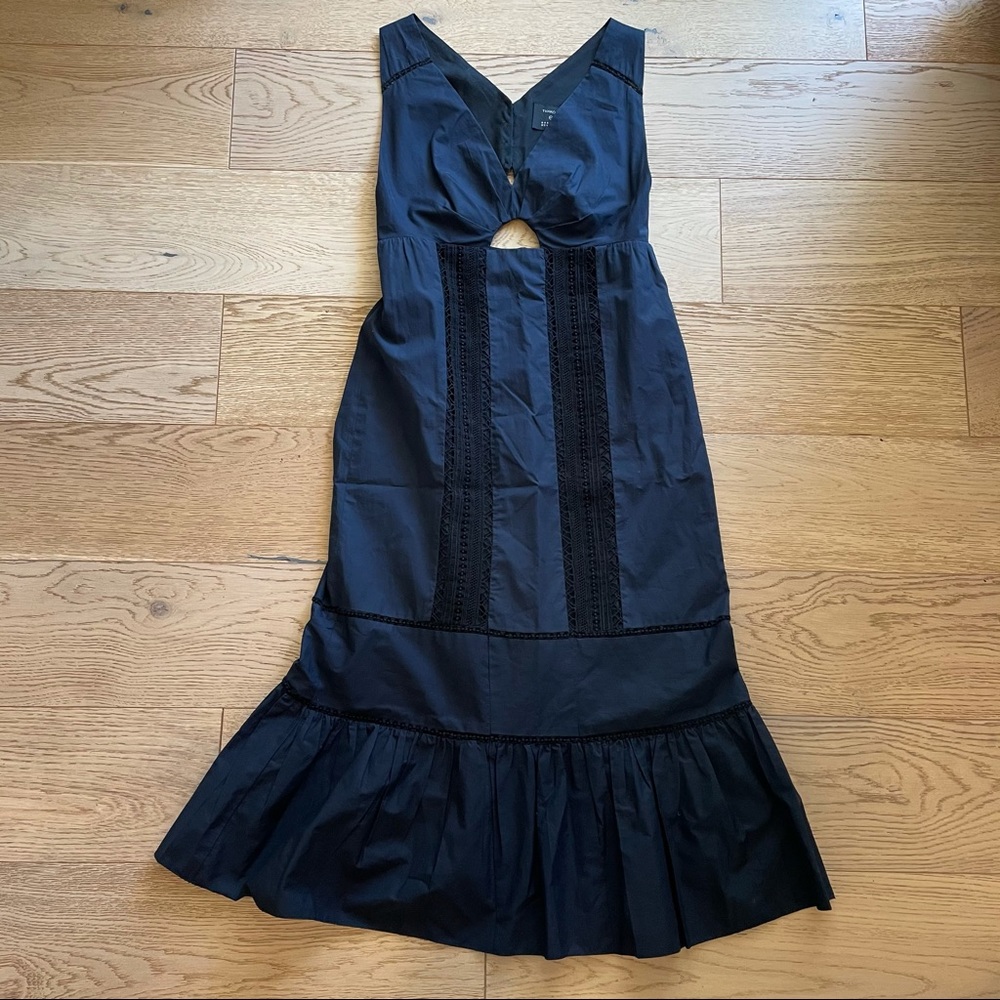 Thakoon Barney's Midi Cut Out Lace Dress Silk Sz 6